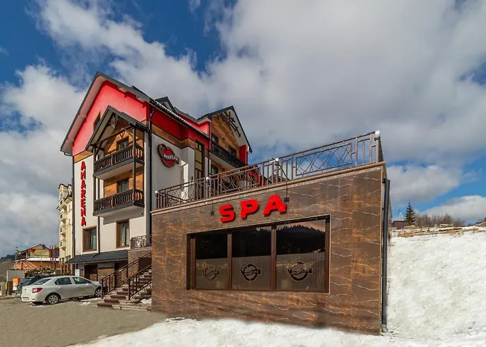Amarena Spa Hotel - Breakfast Included In The Price Spa Swimming Pool Sauna Hammam Jacuzzi Restaurant Inexpensive And Delicious Food Parking Area Barbecue 400 M To Bukovel Lift 1 Room And Cottages